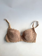 Pain De Sucre French Lace Padded Bra in Dean