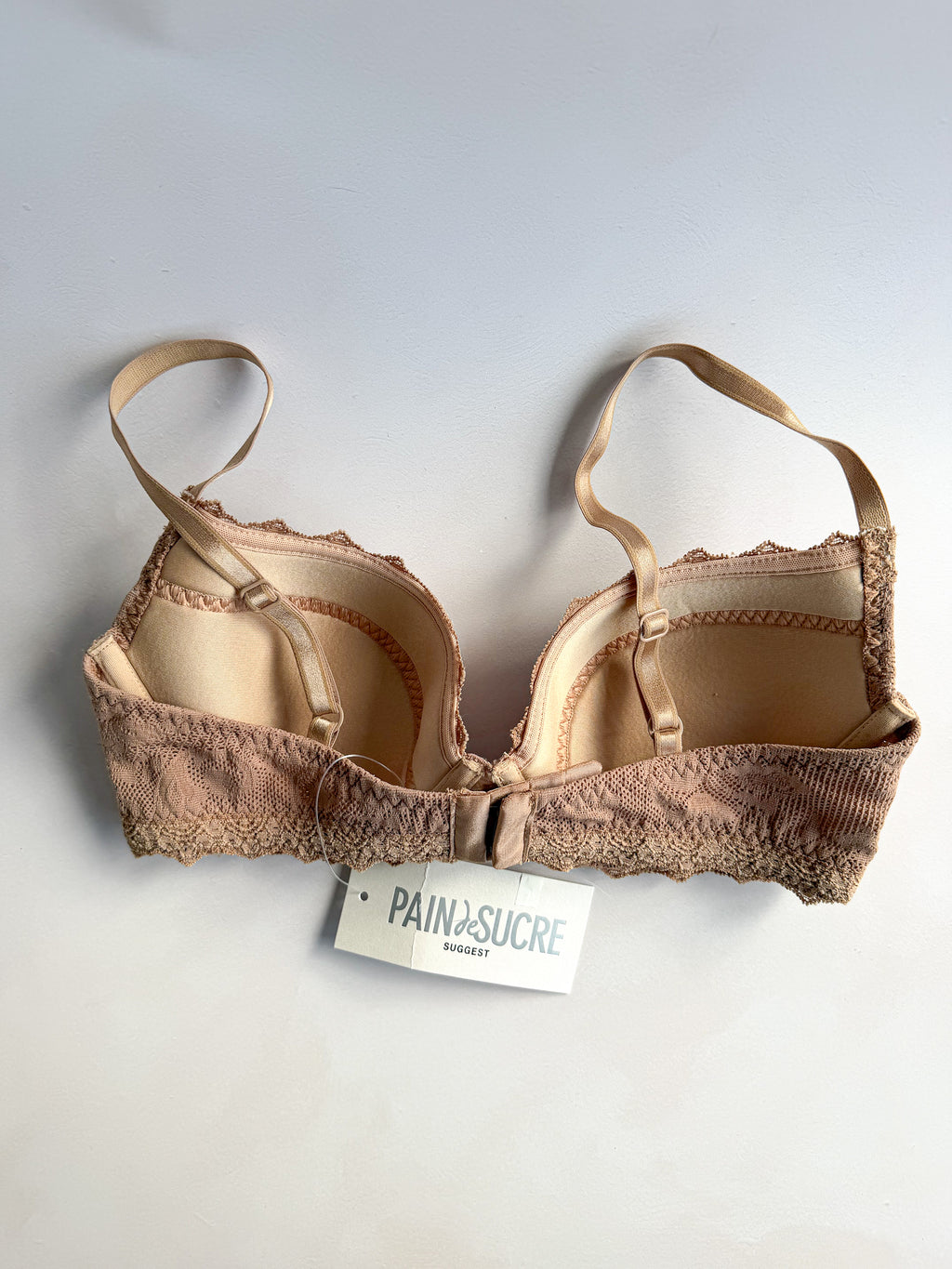 Pain De Sucre French Lace Padded Bra in Dean