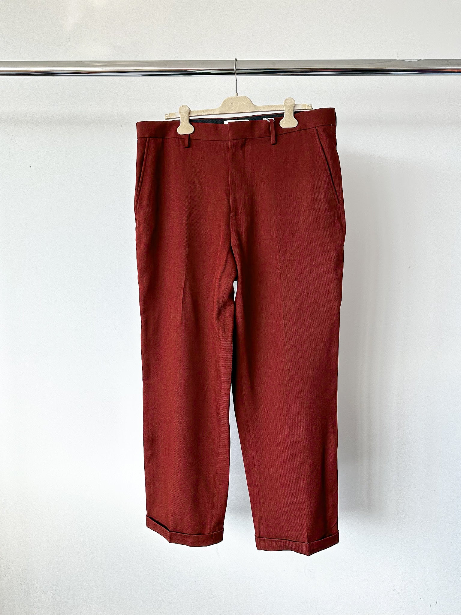 Gant Burgundy Wool Twill Suit Pant