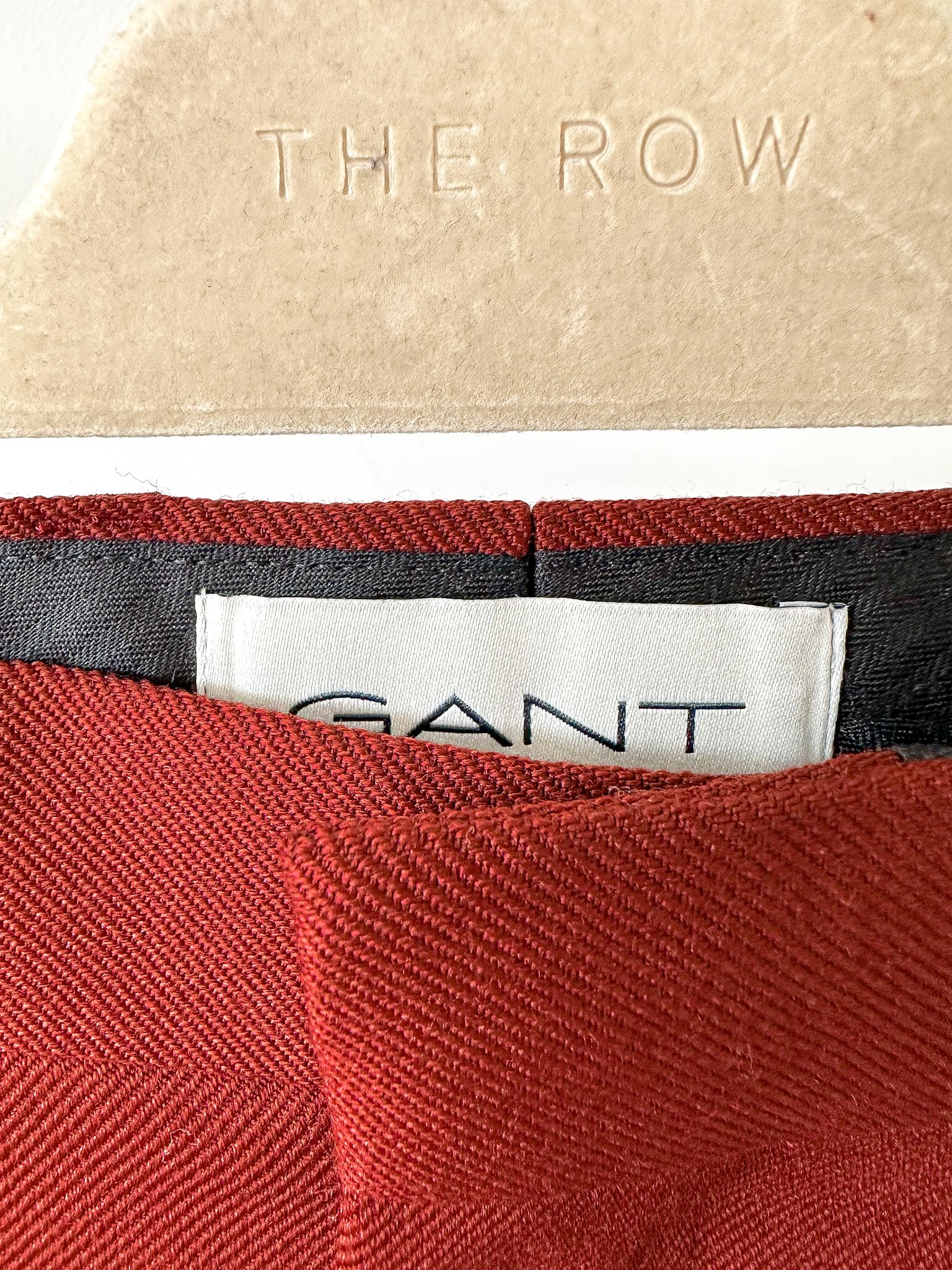 Gant Burgundy Wool Twill Suit Pant