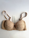 Pain De Sucre Brown Lace Bra in Lua Biscuit