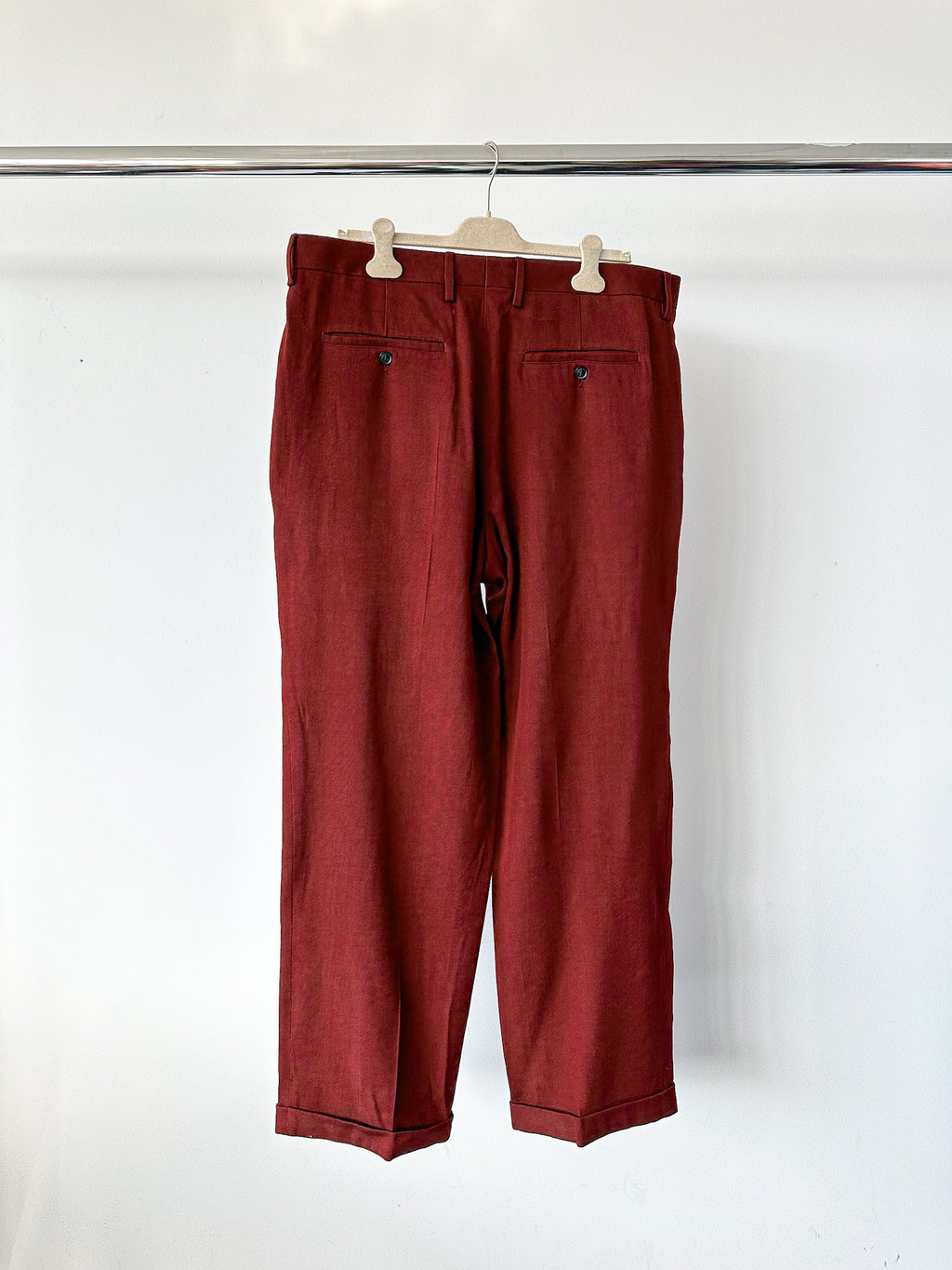 Gant Burgundy Wool Twill Suit Pant