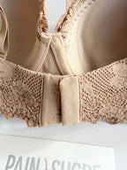 Pain De Sucre Brown Lace Bra in Lua Biscuit