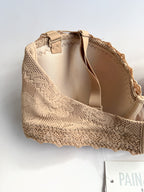 Pain De Sucre Brown Lace Bra in Lua Biscuit