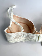 Pain De Sucre French Lace Ecru White Padded Bra in Dean