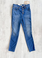MADEWELL 10-tommers skinny crop-jeans med høy høyde