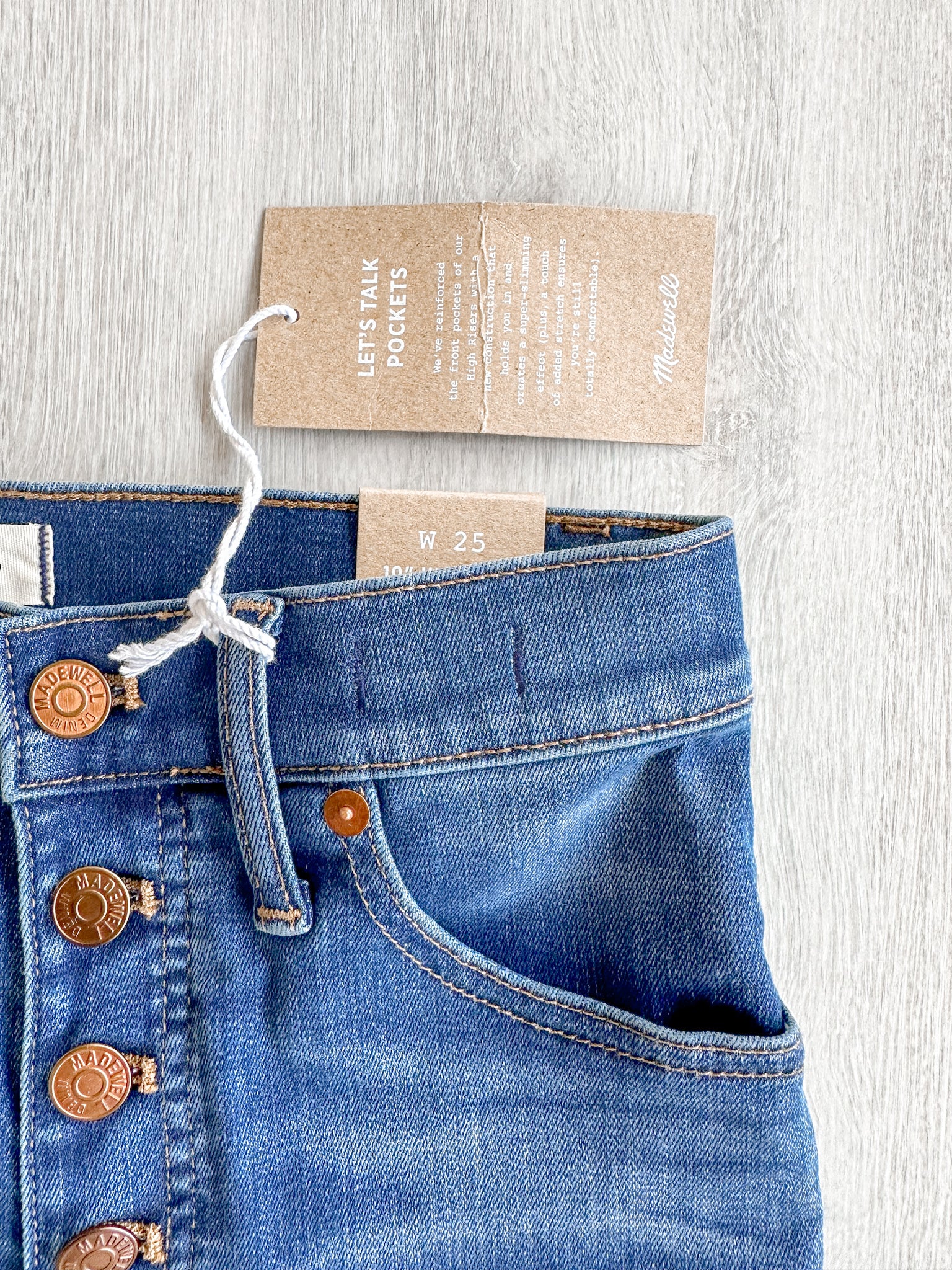 MADEWELL 10-tommers skinny crop-jeans med høy høyde