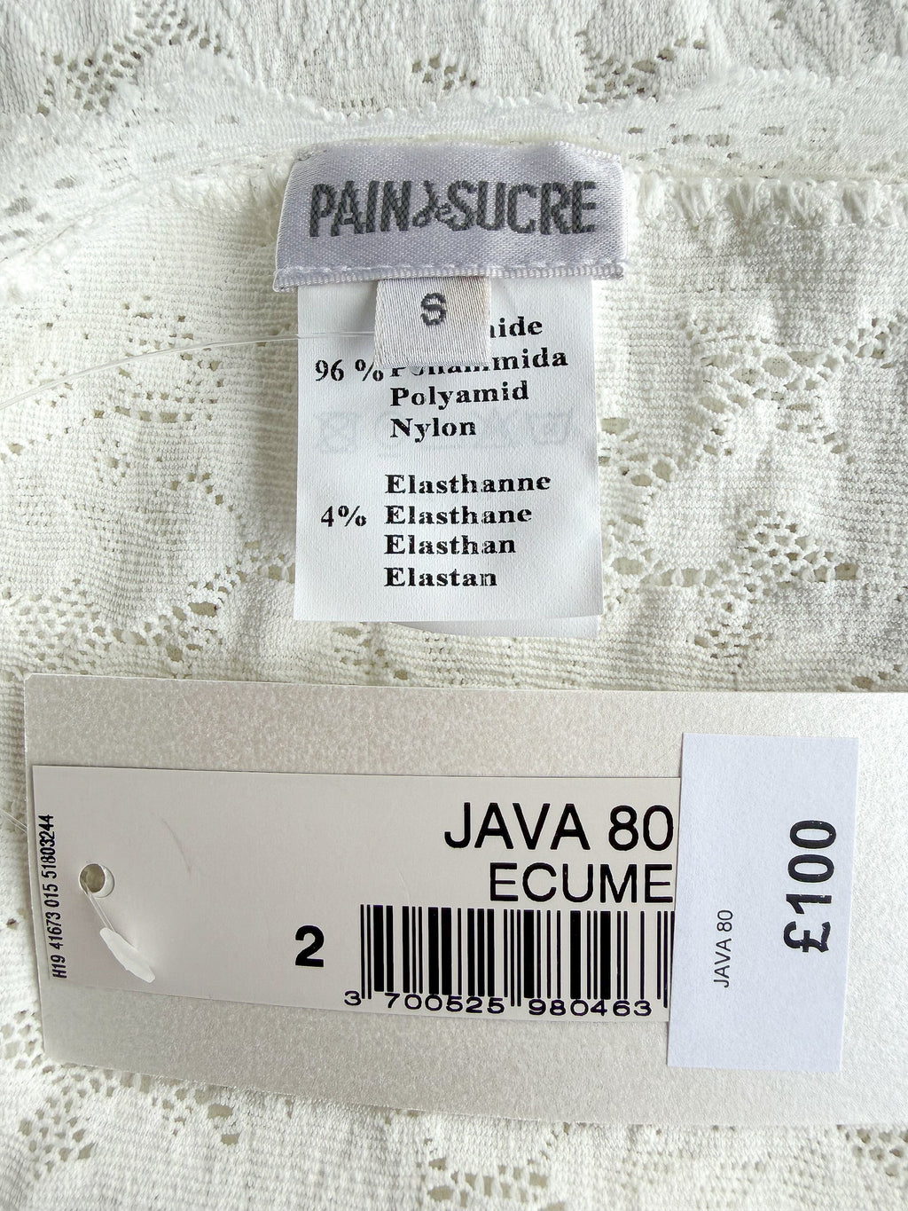PAIN DE SUCRE بدلة ثونغ بسكويت جافا من الدانتيل البني
