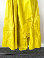 Elie Saab Lime Green Ruffle Detail Off Shoulder Open Leg Formal Gown AW23/24 - House Of Huntington