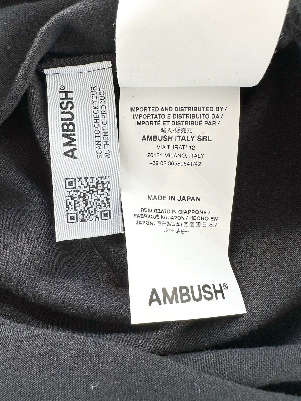 AMBUSH Workshop Black Revolve Logo T-Shirt