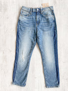 Madewell High-Rise Slim Raebrook Wash Boyjean Relaxed Leg Denim Jeans - House Of Huntington