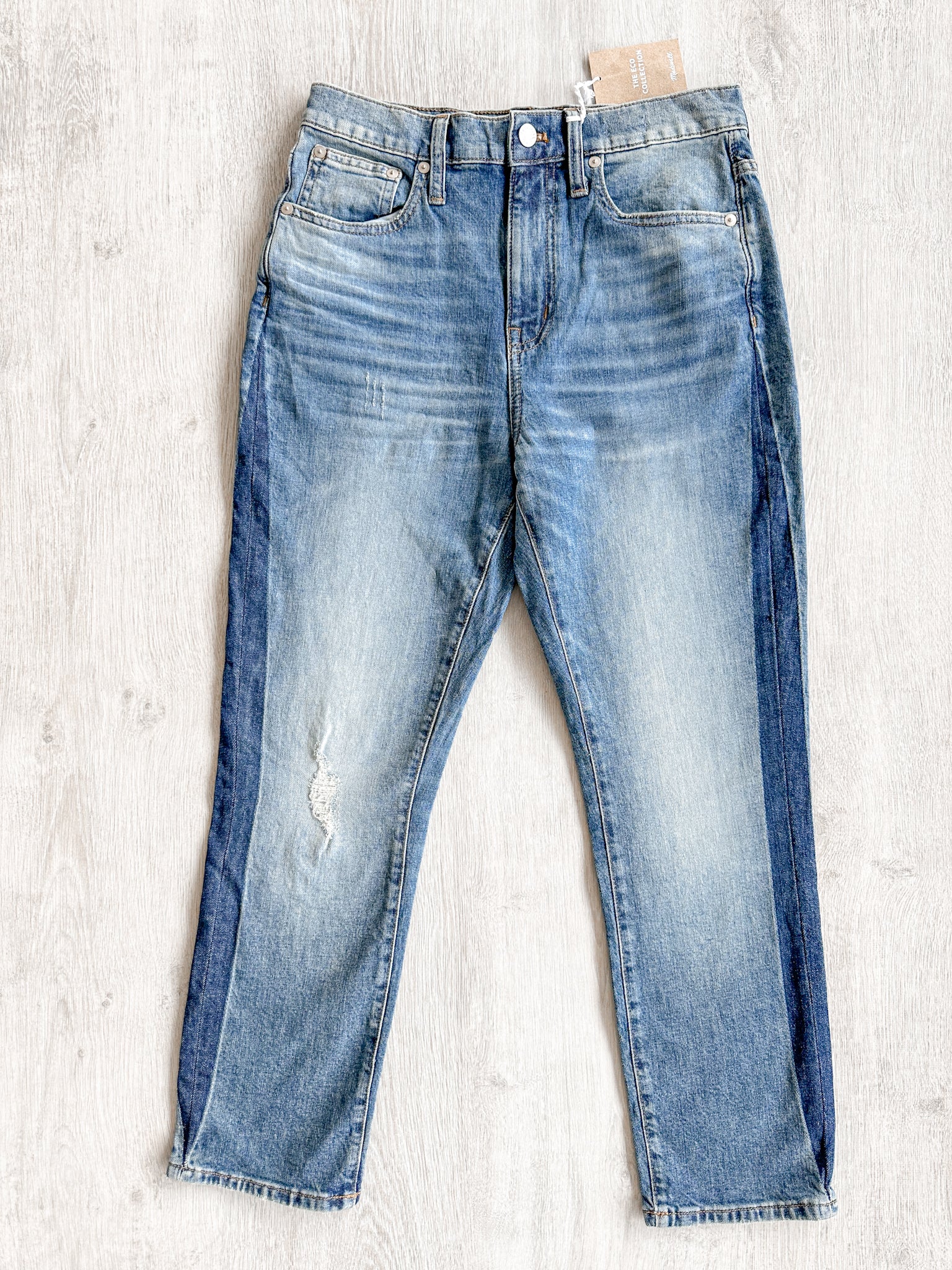 Madewell High-Rise Slim Raebrook Wash Boyjean Relaxed Leg Denim Jeans - House Of Huntington