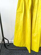 Elie Saab Lime Green Ruffle Detail Off Shoulder Open Leg Formal Gown AW23/24 - House Of Huntington