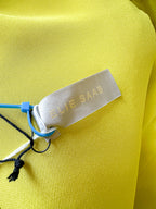 Elie Saab Lime Green Ruffle Detail Off Shoulder Open Leg Formal Gown AW23/24 - House Of Huntington