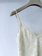 Pain De Sucre Ecru White French Lace Slip Dress In Jasun