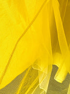 Elie Saab Lime Green Ruffle Detail Off Shoulder Open Leg Formal Gown AW23/24 - House Of Huntington