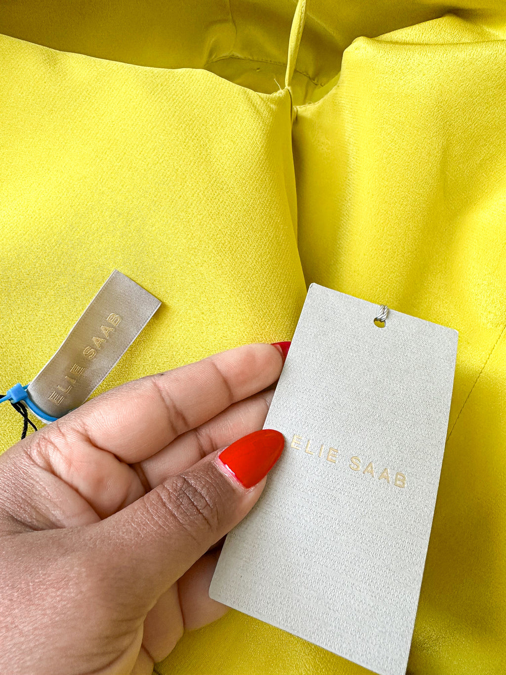 Elie Saab Lime Green Ruffle Detail Off Shoulder Open Leg Formal Gown AW23/24 - House Of Huntington