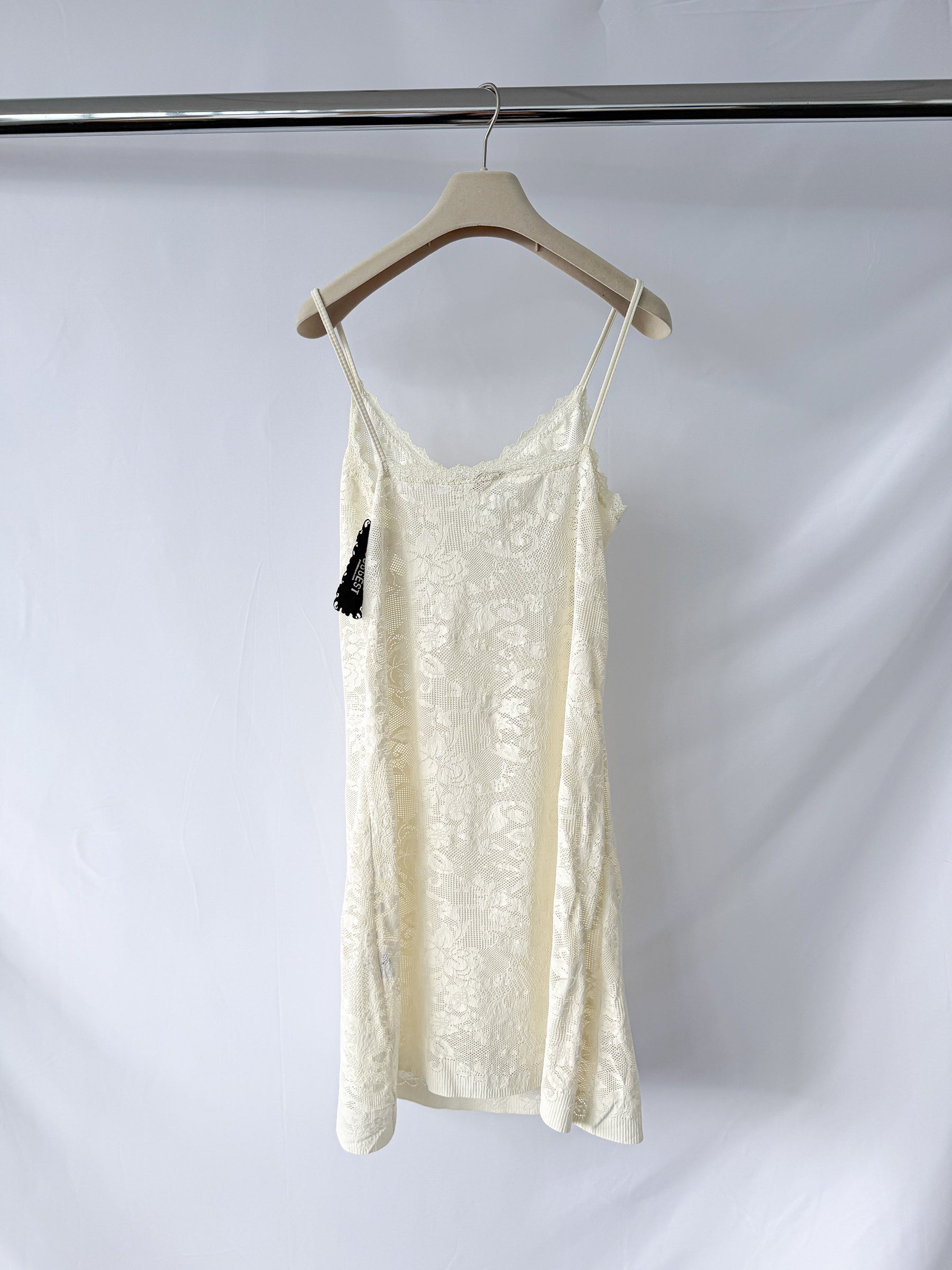 Pain De Sucre Ecru White French Lace Slip Dress In Jasun