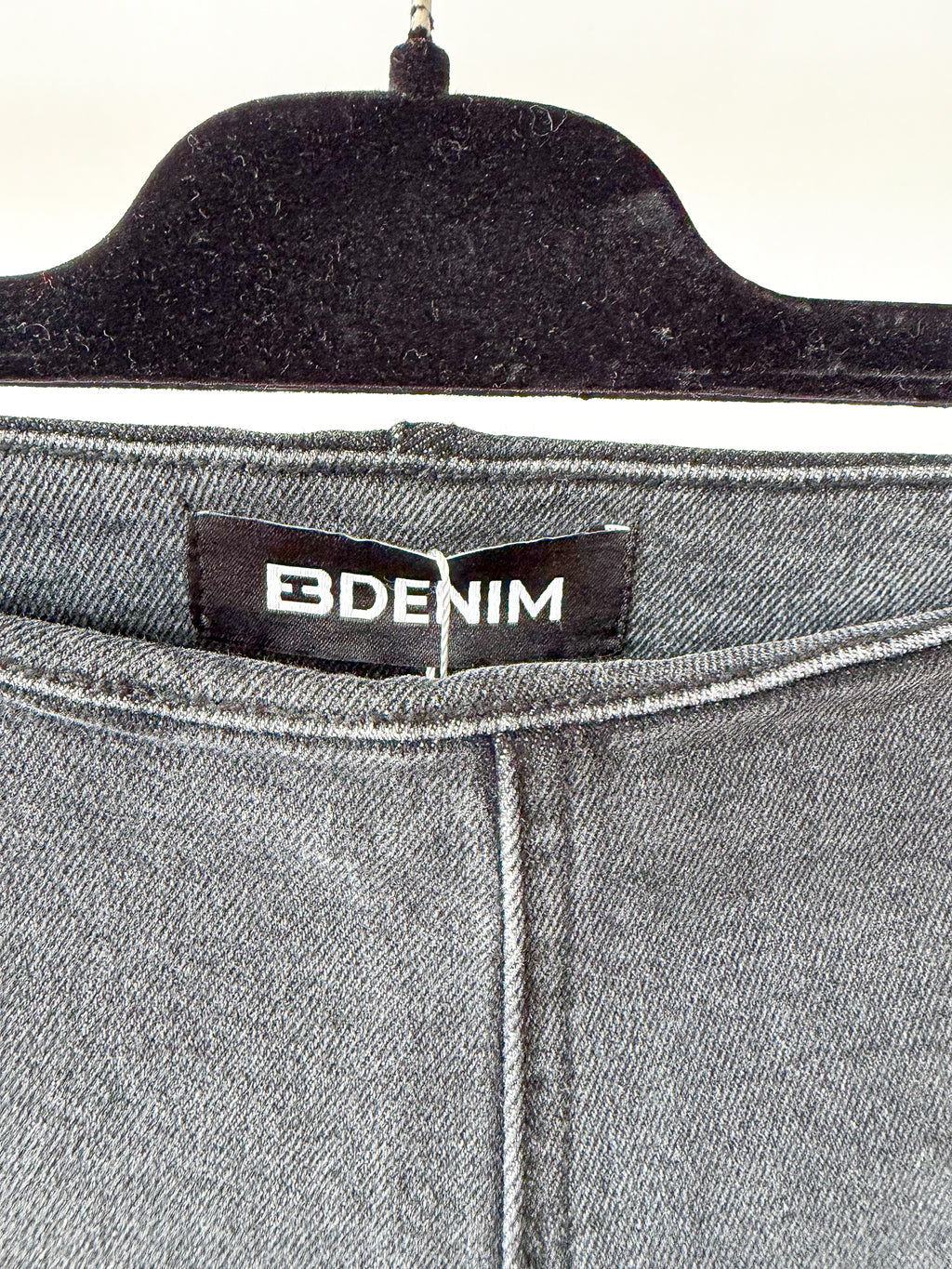 EB Denim Black Split Hem Jeggings