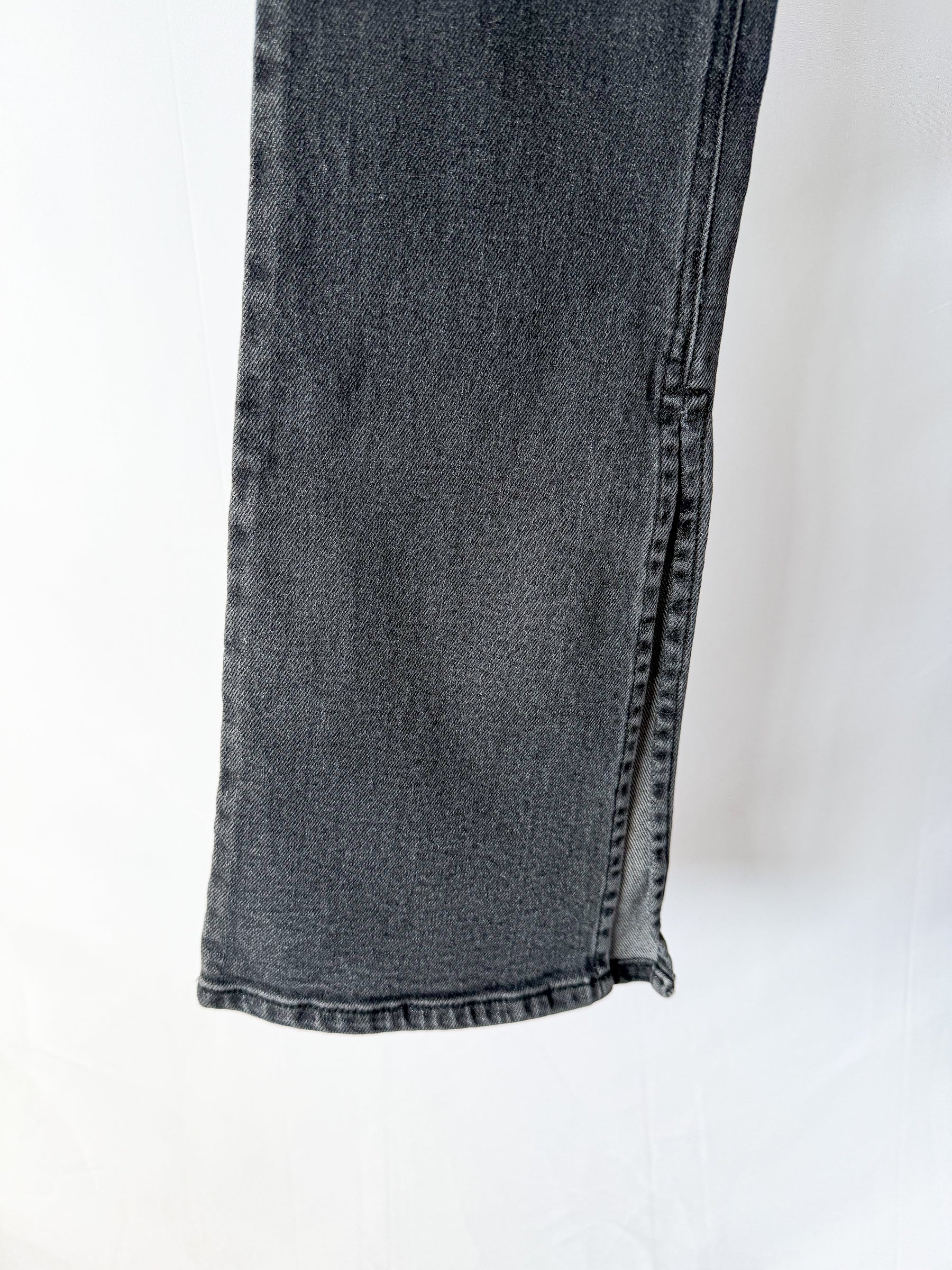 EB Denim Black Split Hem Jeggings