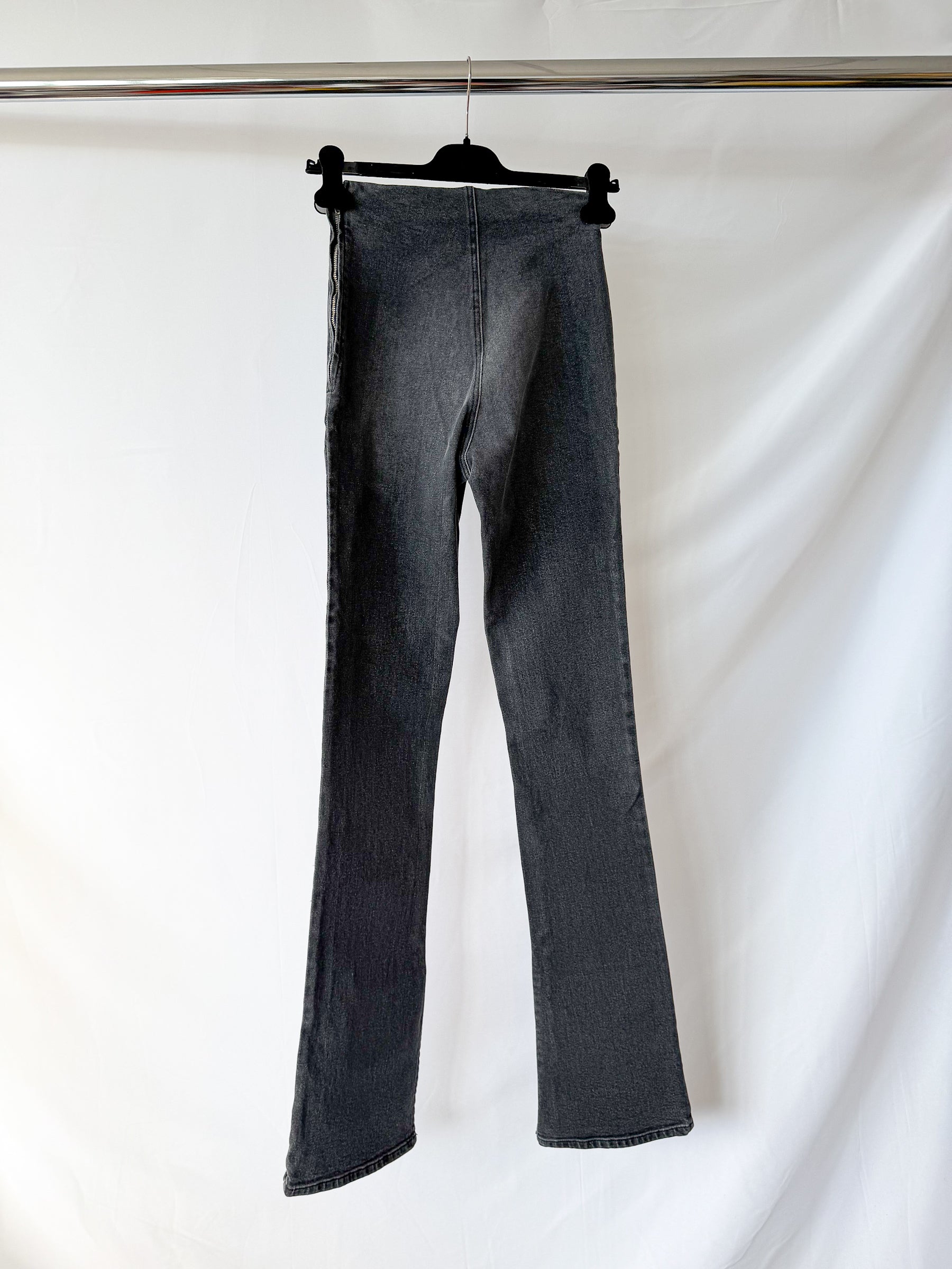 EB Denim Black Split Hem Jeggings