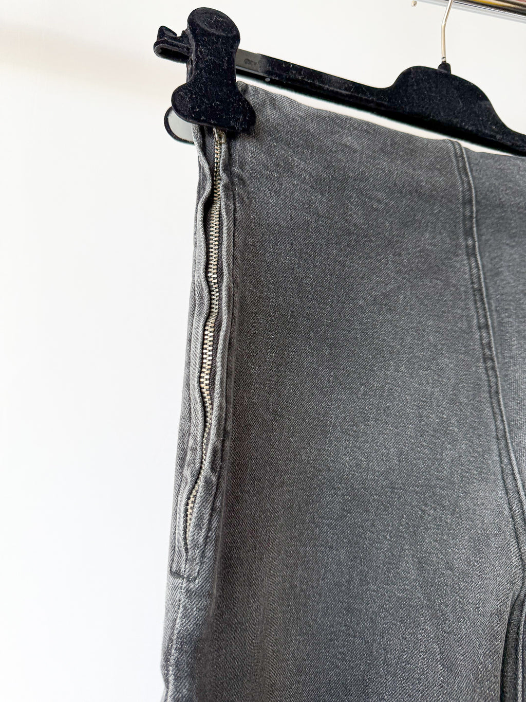 EB Denim Black Split Hem Jeggings
