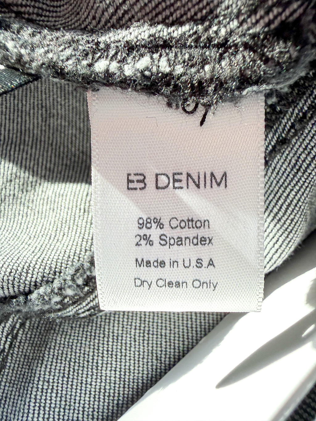 EB Denim Black Split Hem Jeggings