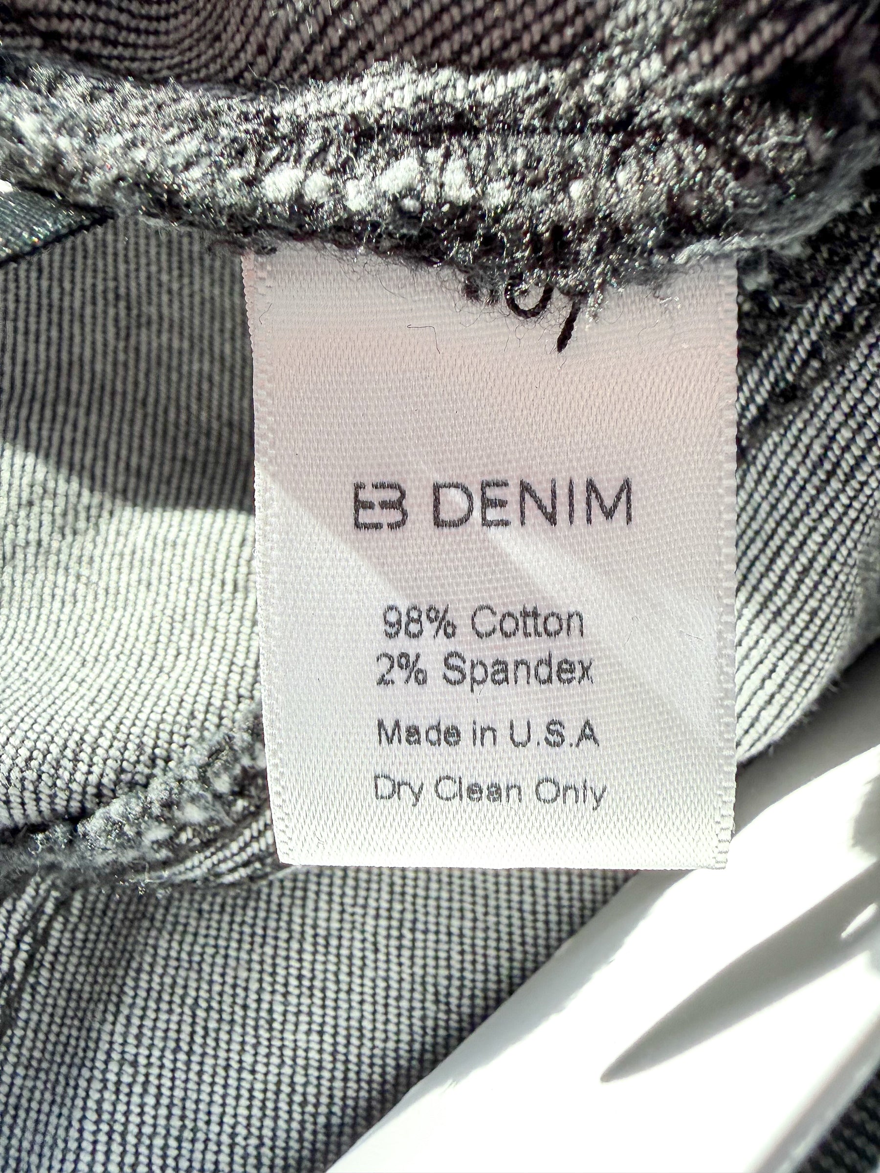 EB Denim Black Split Hem Jeggings