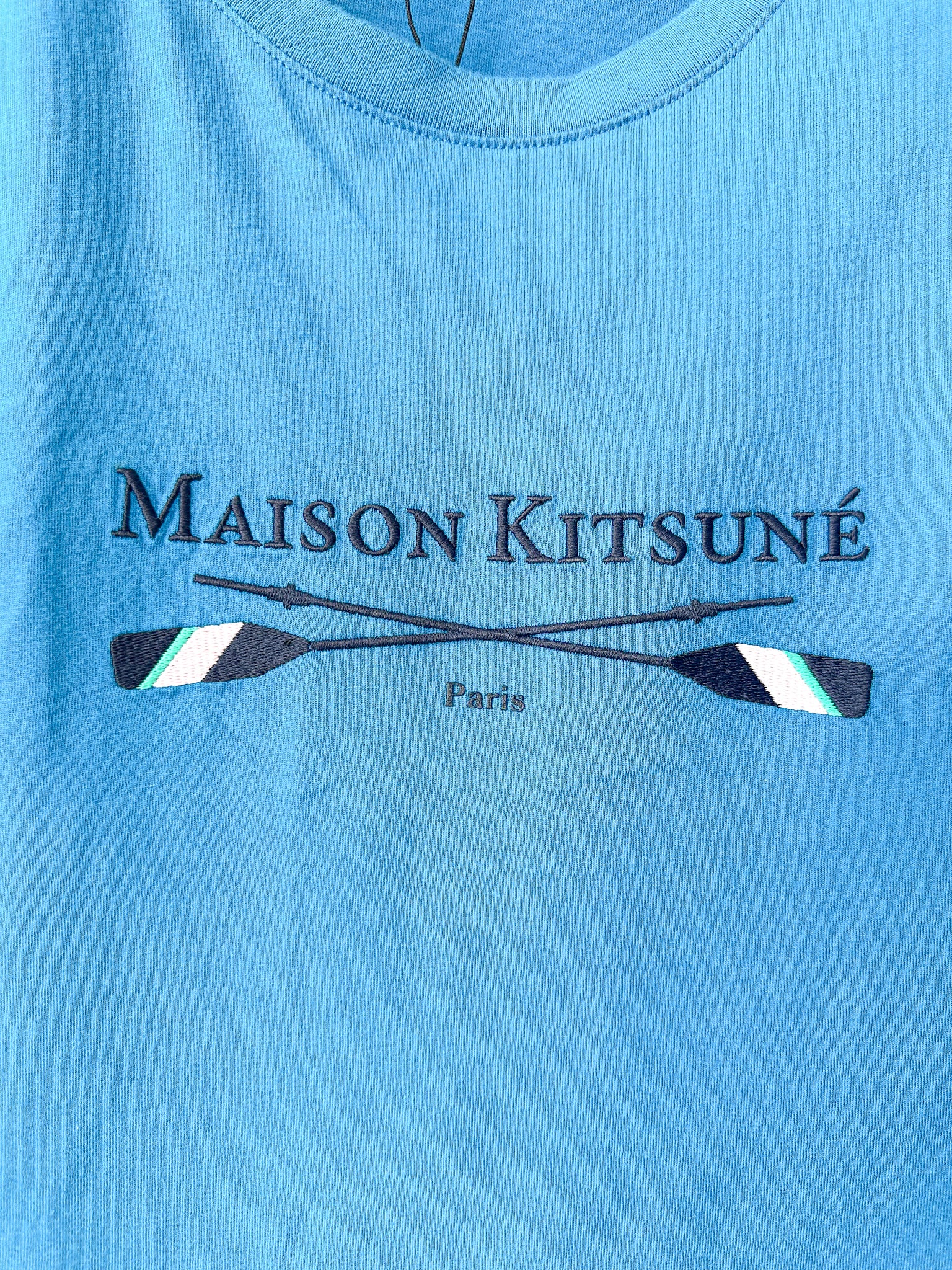 Maison Kitsuné Men's OarsT-Shirt in Sapphire