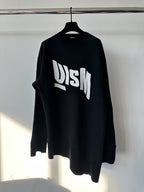 Sweat-shirt asymétrique noir Undercoverism avec logo USM