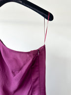 Taller Marmo Purple One Shoulder Ruffle Detail Dress - House Of Huntington