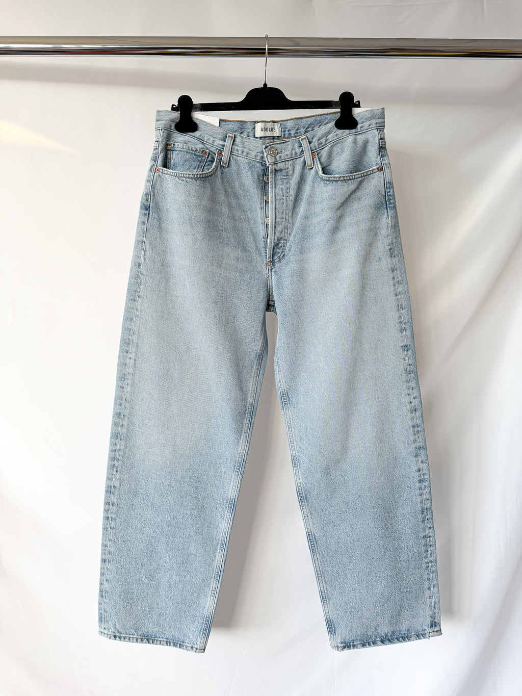 Agolde Henson Baggy Taper Denim Jeans in Replica