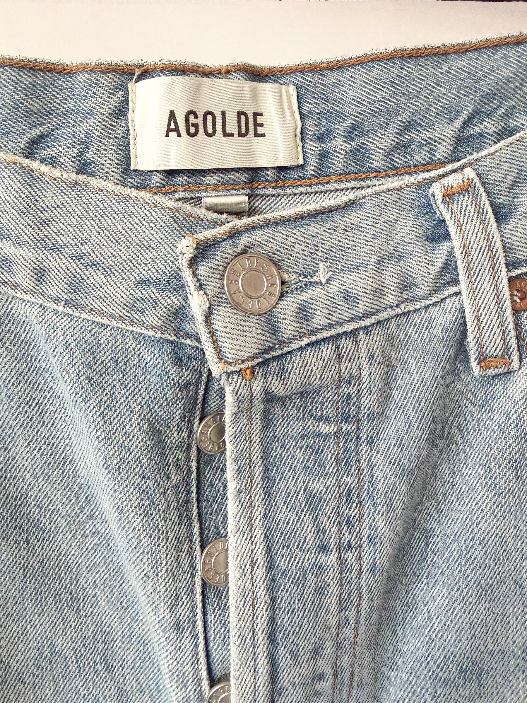 Agolde Henson Baggy Taper Denim Jeans in Replica