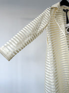 Taller Marmo Wrap Cream Striped Coat - House Of Huntington