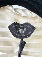 Taller Marmo Wrap Cream Striped Coat - House Of Huntington