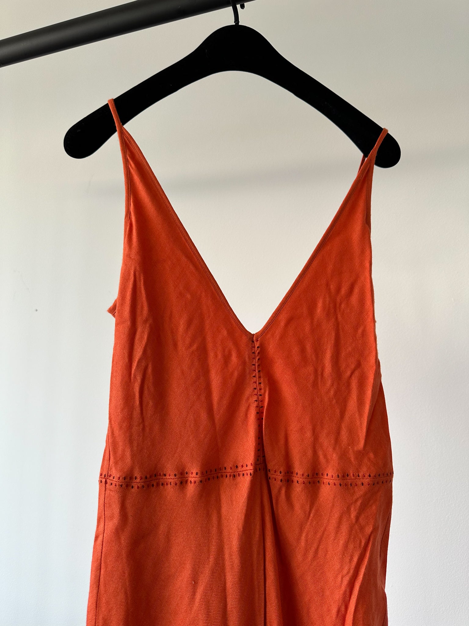 Gabriela Hearst Orange Cashmere Silk Twill Summer Maxi Dress - House Of Huntington
