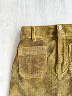 Madewell Corduroy Brown Autumnal Pocket Front A-Line Mini Skirt - House Of Huntington
