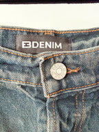 EB Denim Washed Distressed Split Hem Jeans
