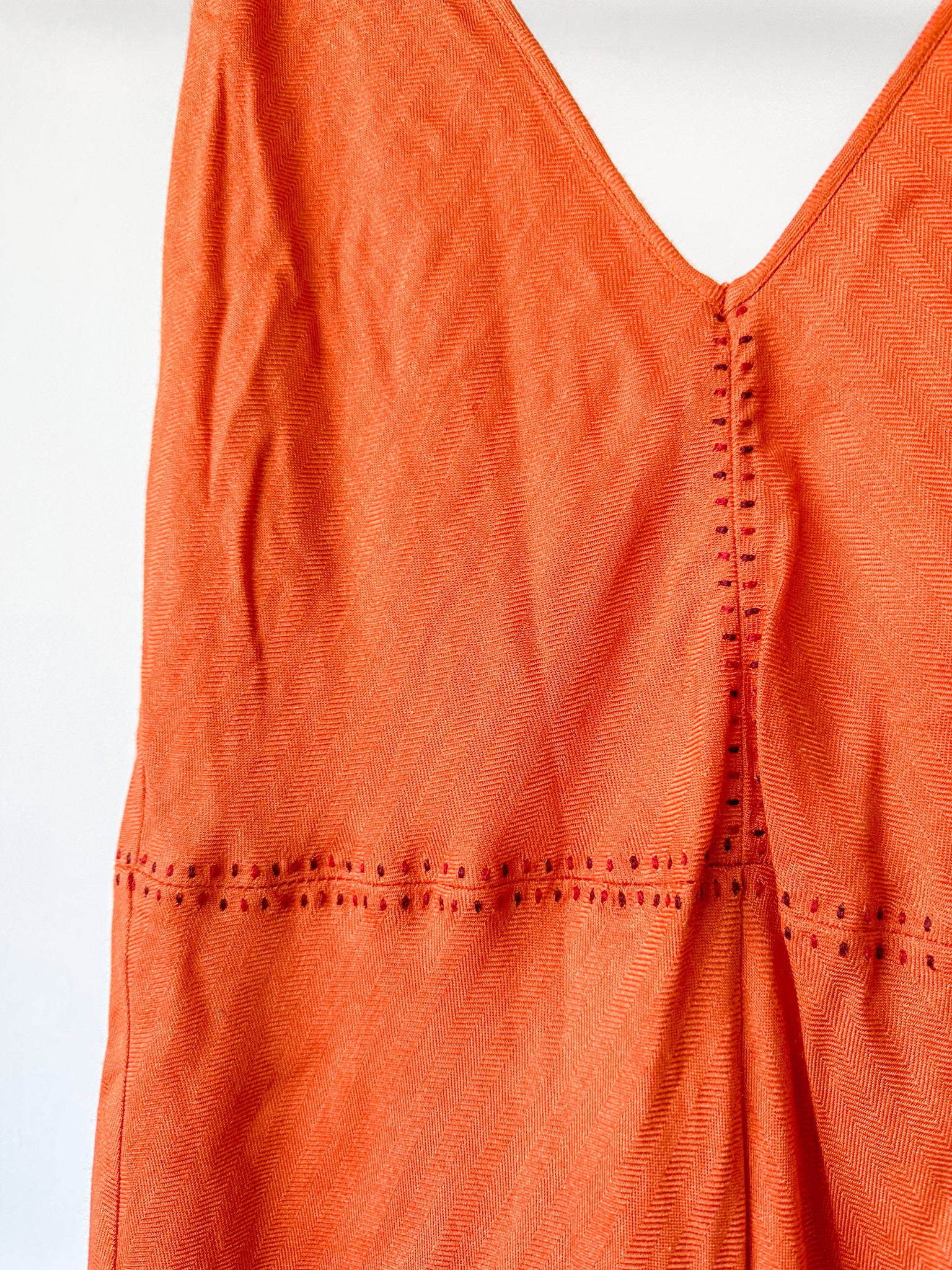 Gabriela Hearst Orange Cashmere Silk Twill Summer Maxi Dress - House Of Huntington