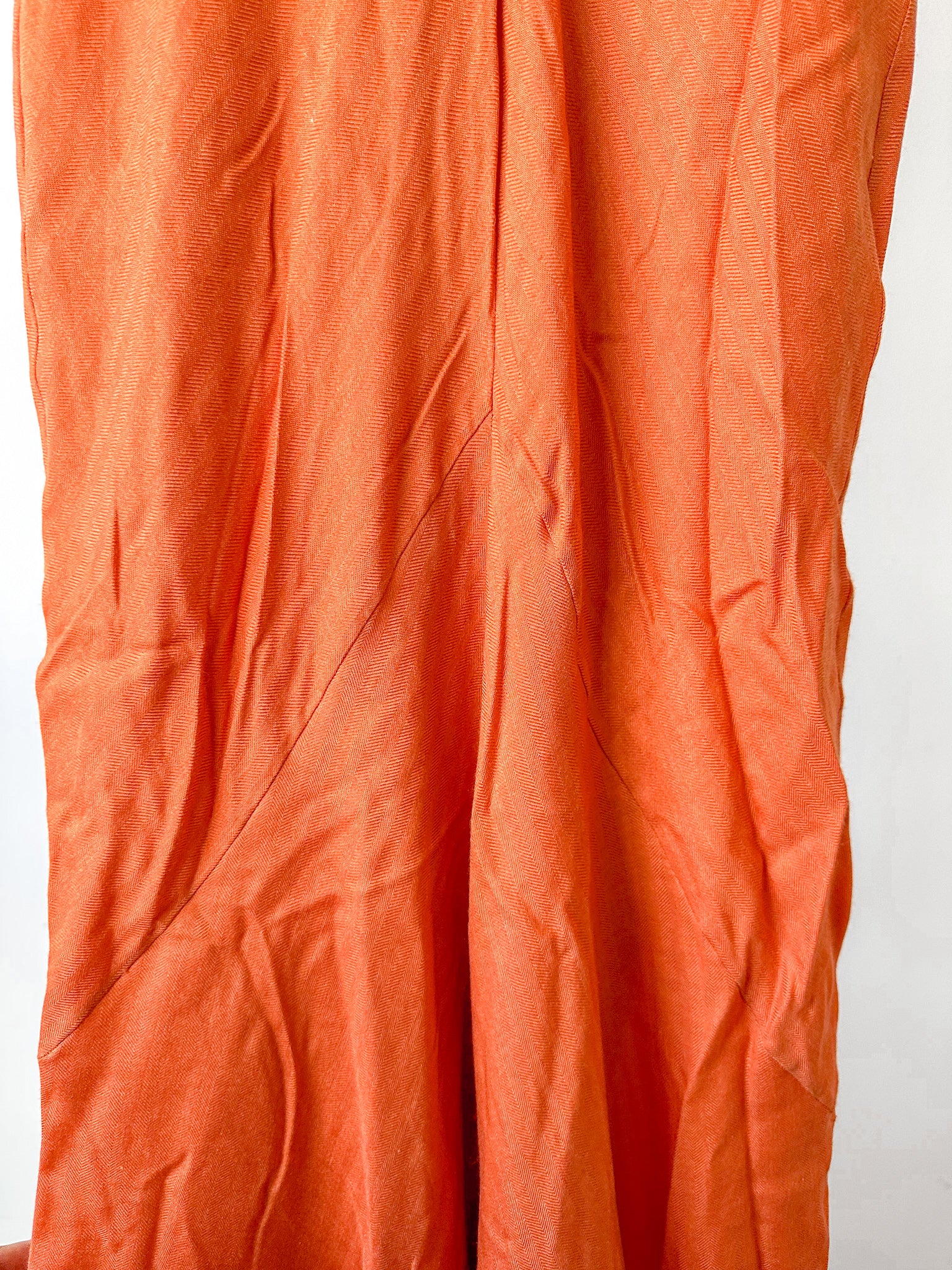 Gabriela Hearst Orange Cashmere Silk Twill Summer Maxi Dress - House Of Huntington
