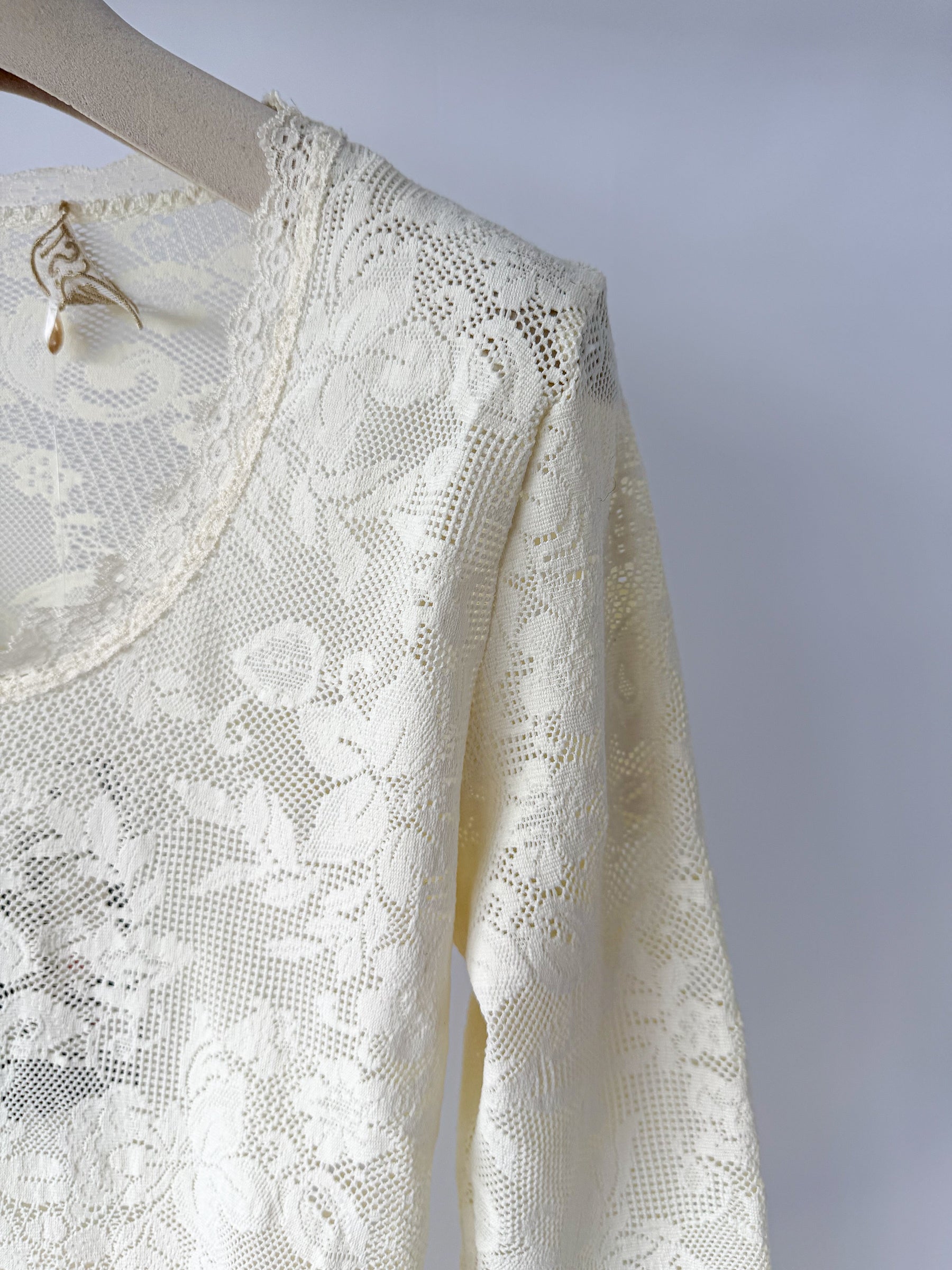 Pain De Sucre Ecru French Lace Bodysuit Eros