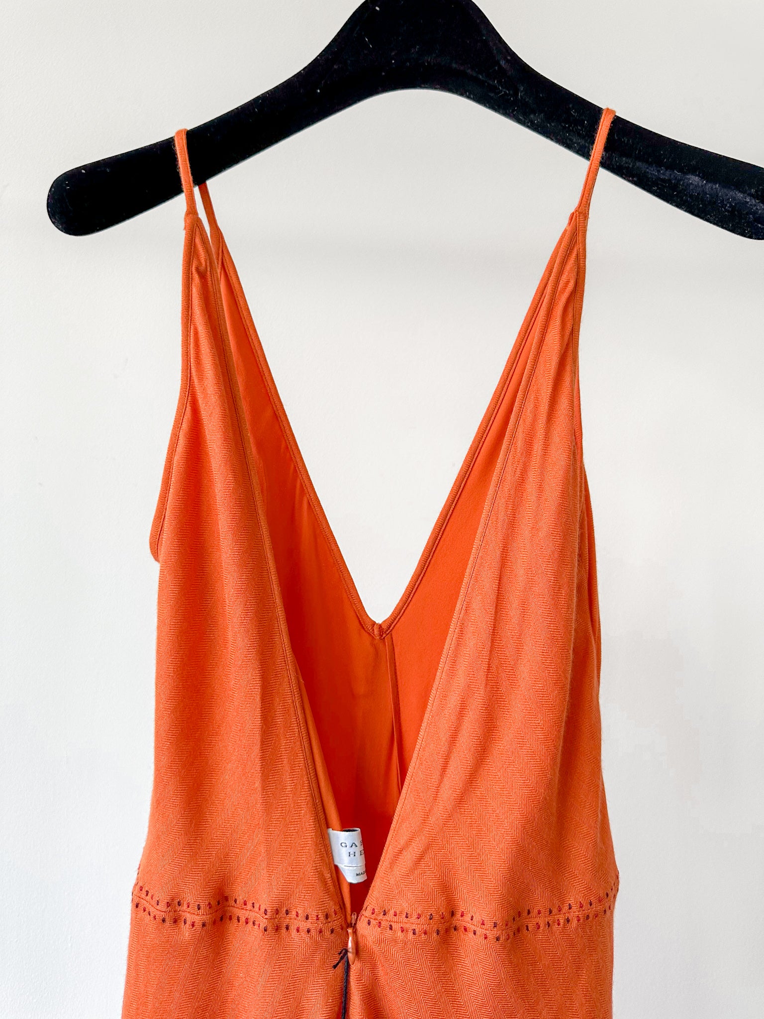 Gabriela Hearst Orange Cashmere Silk Twill Summer Maxi Dress - House Of Huntington