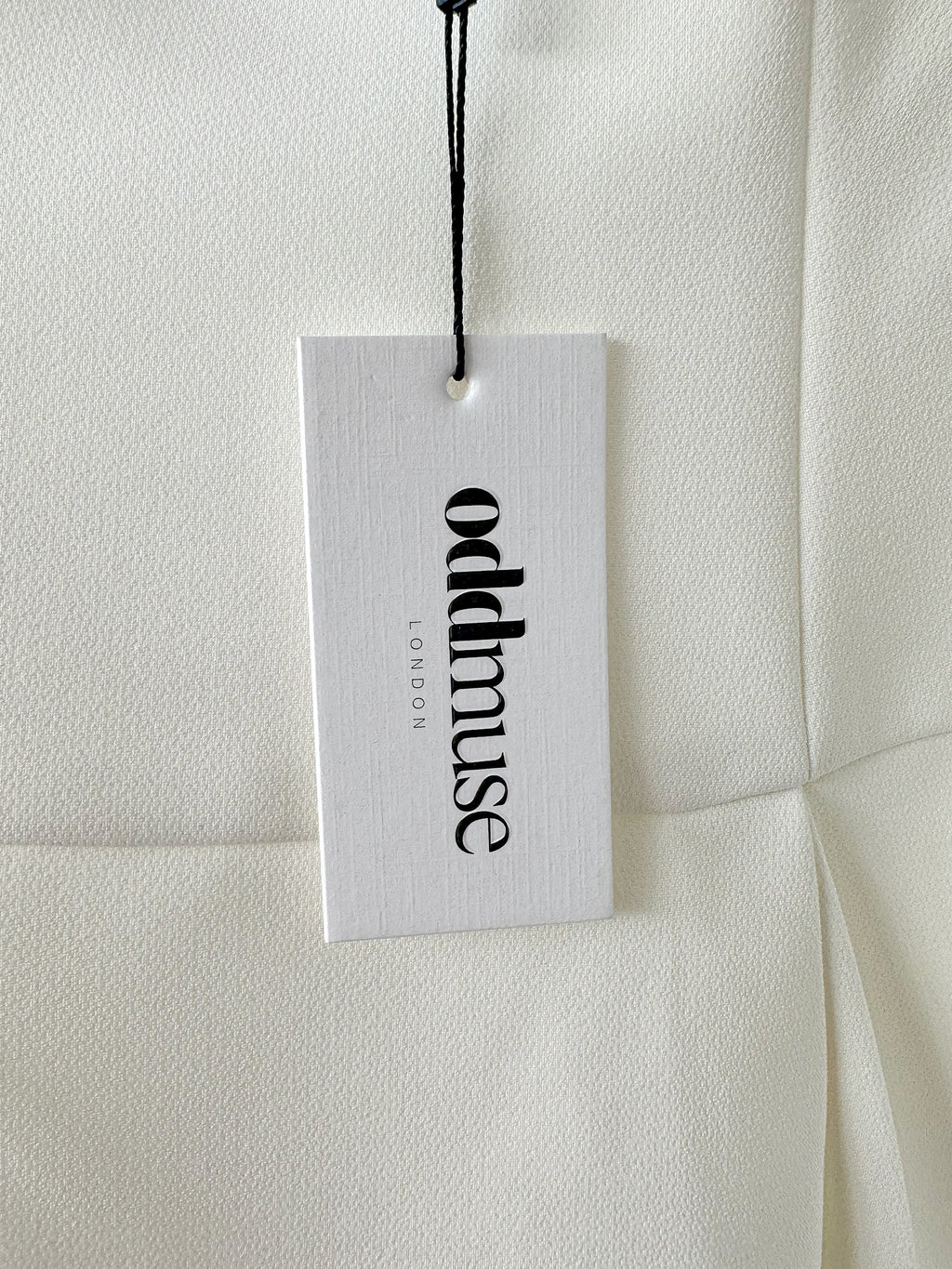 Odd Muse White Drop Hem Halterneck Mini Dress