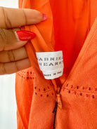 Gabriela Hearst Orange Cashmere Silk Twill Summer Maxi Dress - House Of Huntington