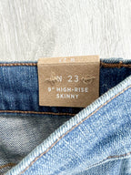 Джинсы-скинни со средней посадкой MADEWELL 9 дюймов в цвете York Wash: порвать и починить