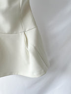 Odd Muse White Drop Hem Halterneck Mini Dress