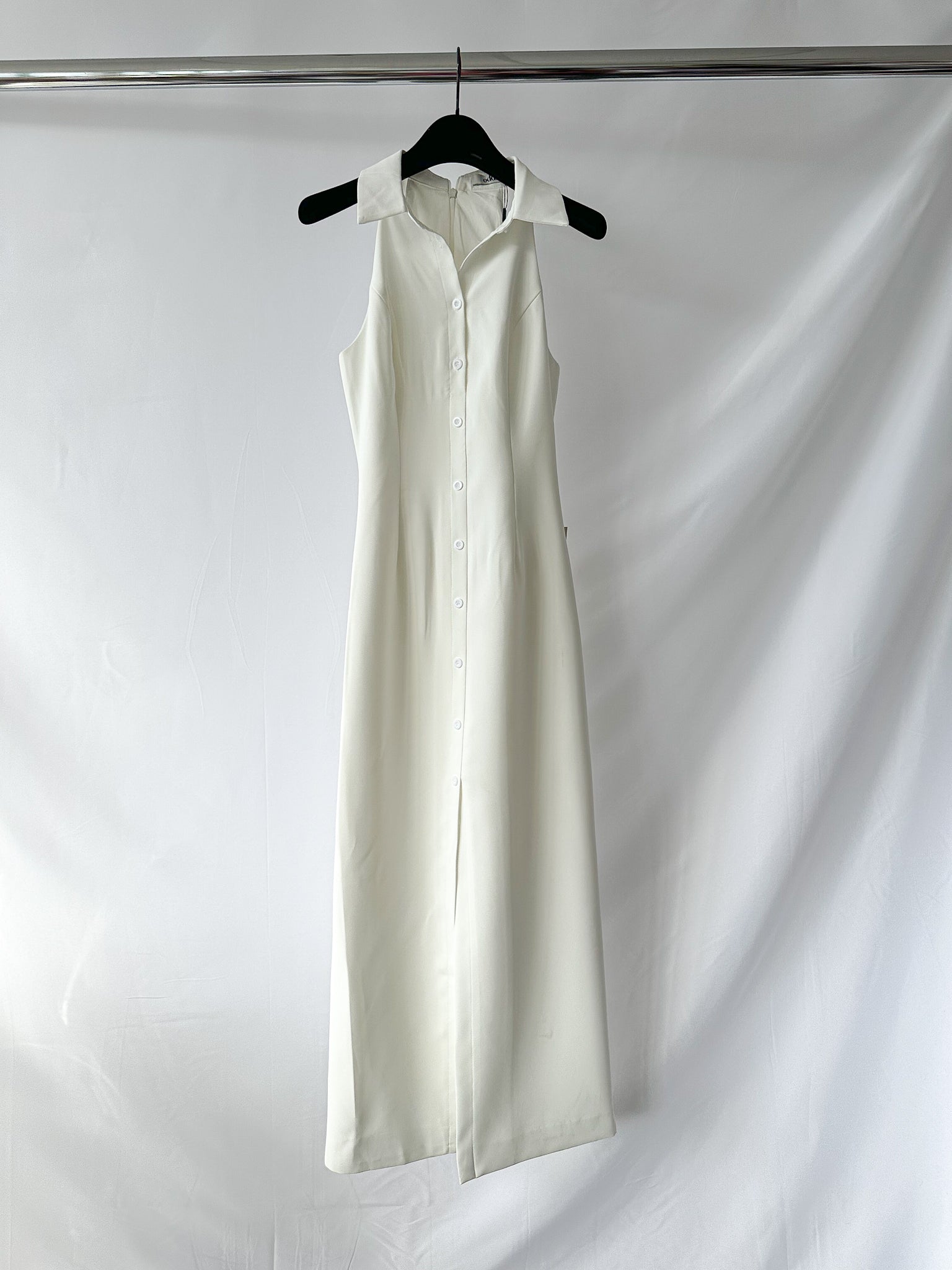 Odd Muse White The Ultimate Muse Collar Button Down Maxi Dress