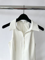 Odd Muse White The Ultimate Muse Collar Button Down Maxi Dress
