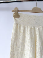 Pain De Sucre Ecru Lace Beach Trousers in Timea