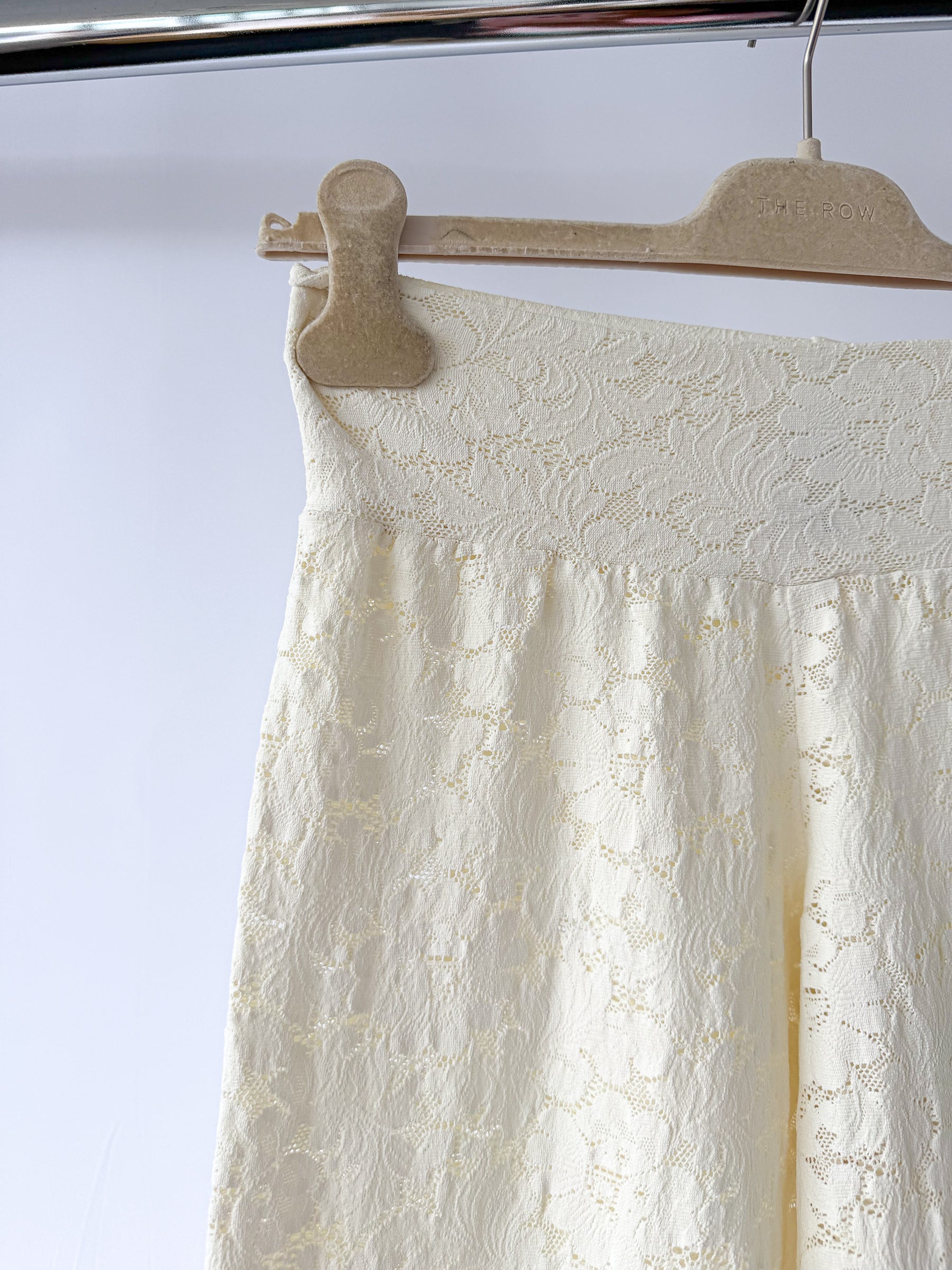 Pain De Sucre Ecru Lace Beach Trousers in Timea